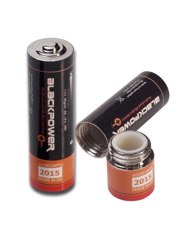 AA battery - storage, container for dried herbs