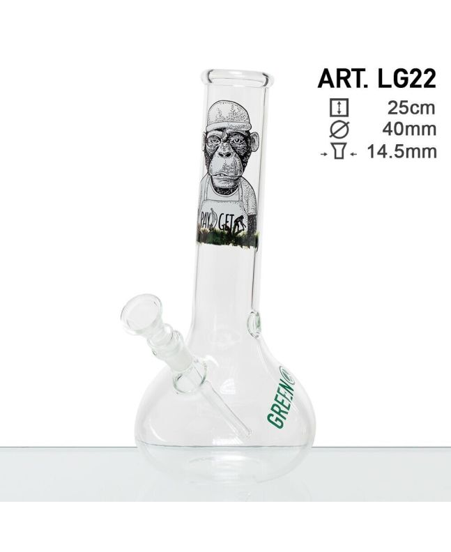 Glass Bong Greenline H 25 cm C 14,5 mm
