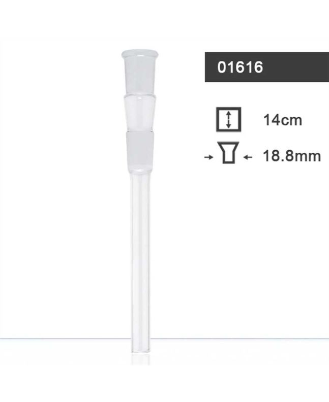 Glass bong adapter cut 18.8 mm, length 14 cm