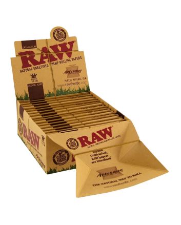 KS RAW Organic Hemp Artesano Slim papers - tray + tips