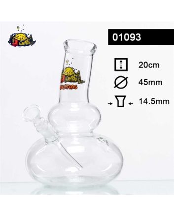 Glass bong H 20 cm, cut 14.5 mm 45 mm