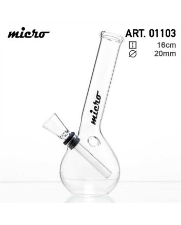 Glass bong Micro H 22 cm, cut 14.5 mm