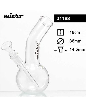 Glass bong Micro H 18 cm, cut 14.5 mm
