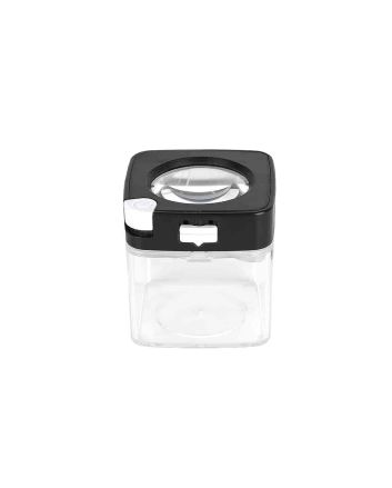 Smokus Focus Comet Jar BLACK - Storage LED with a magnifying glass