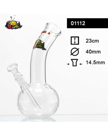 Glass bong H 23 cm, cut 14.5 mm 40 mm