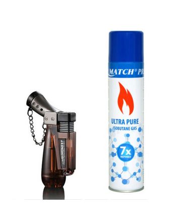  Lighter gas burner Honest + GAS Silver Match