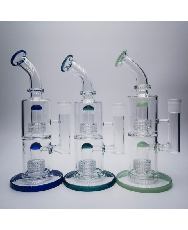 Glass bong with percoolator, bubbler H 29 cm 18,8 mm Φ 65 mm