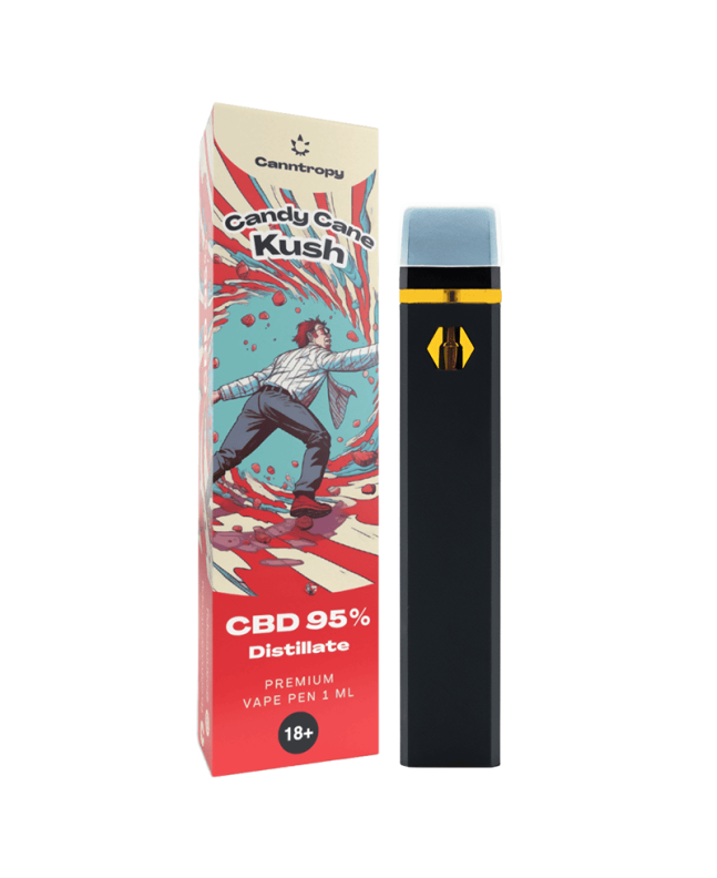 Canntropy CBD Disposable Vape Pen - Candy Cane Kush, CBD 95%, 1 ml