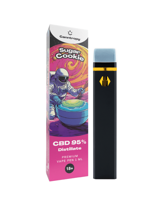 Canntropy CBD Disposable Vape Pen - Sugar Cookie, CBD 95%, 1 ml