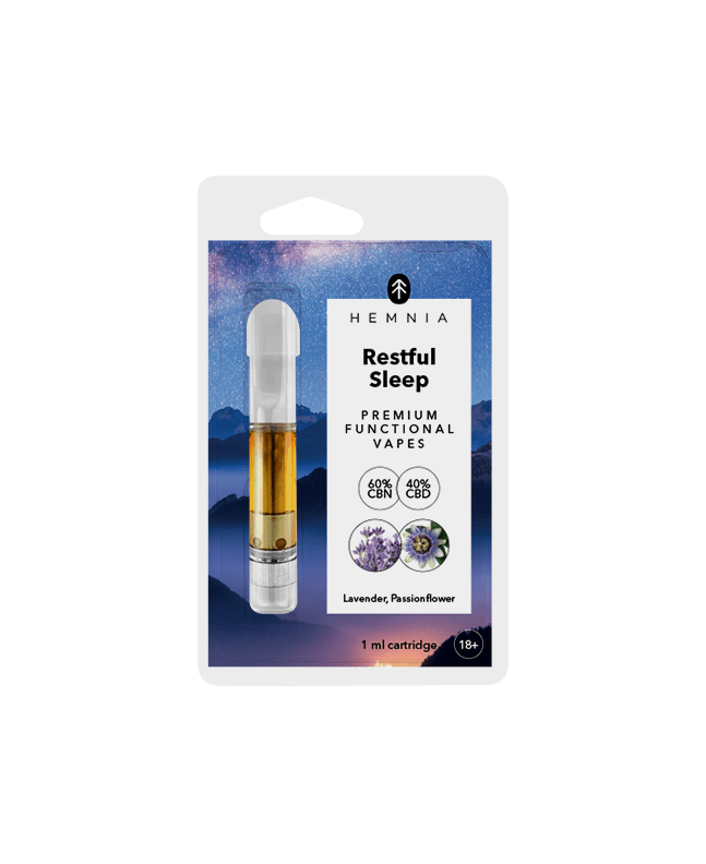 Hemnia Restful Sleep Refill - 40% CBD, 60% CBN, lavender, passionflower - 1 ml