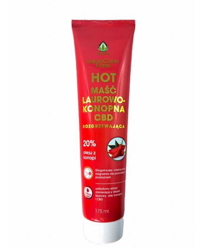 Laurocann Forte HOT 175 ml – warming laurel-hemp ointment with CBD