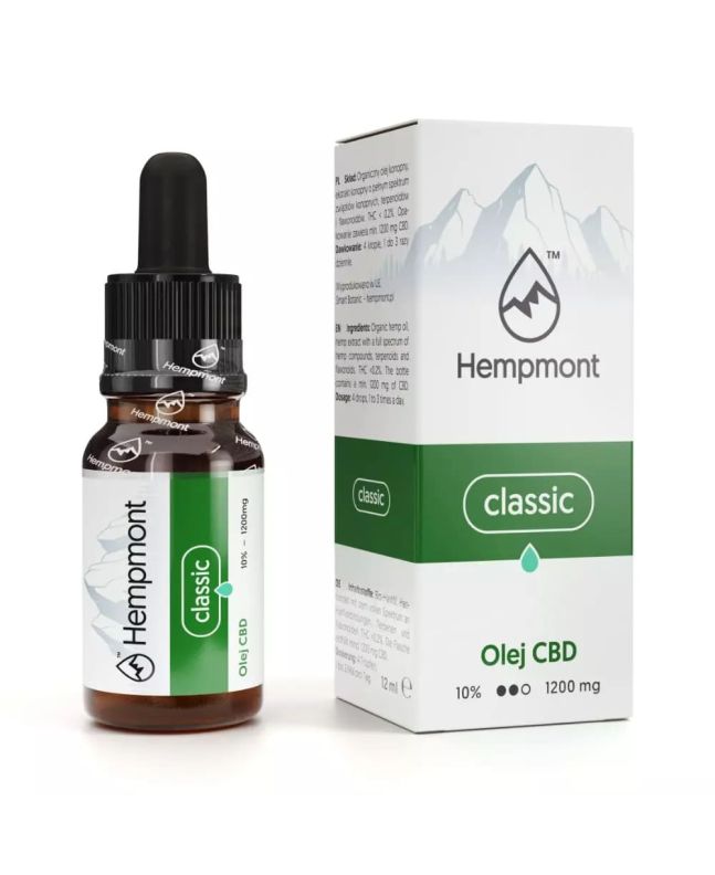 CBD Hemp Oil 10% 1200mg, Hempmont Classic – 12ml