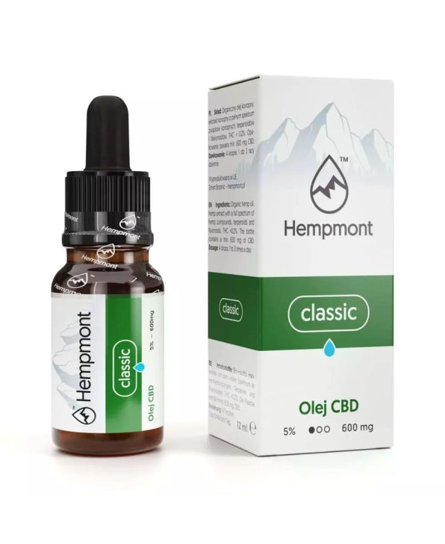 CBD Hemp Oil 5% 600mg, Hempmont Classic – 12ml